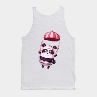 Cute Panda Parachuting Tank Top